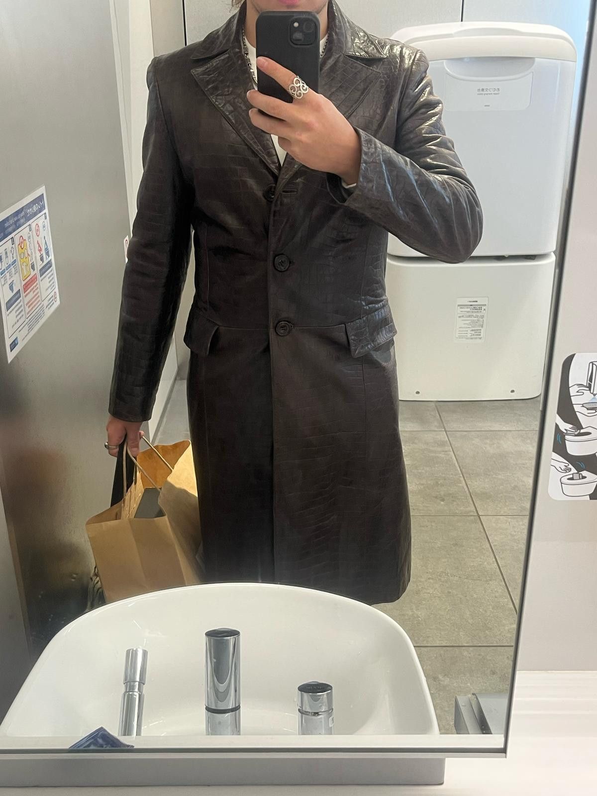 Other Italian Genuine Leather Coat by Genny Way Size S / US 4 / IT 40 - 2 Thumbnail
