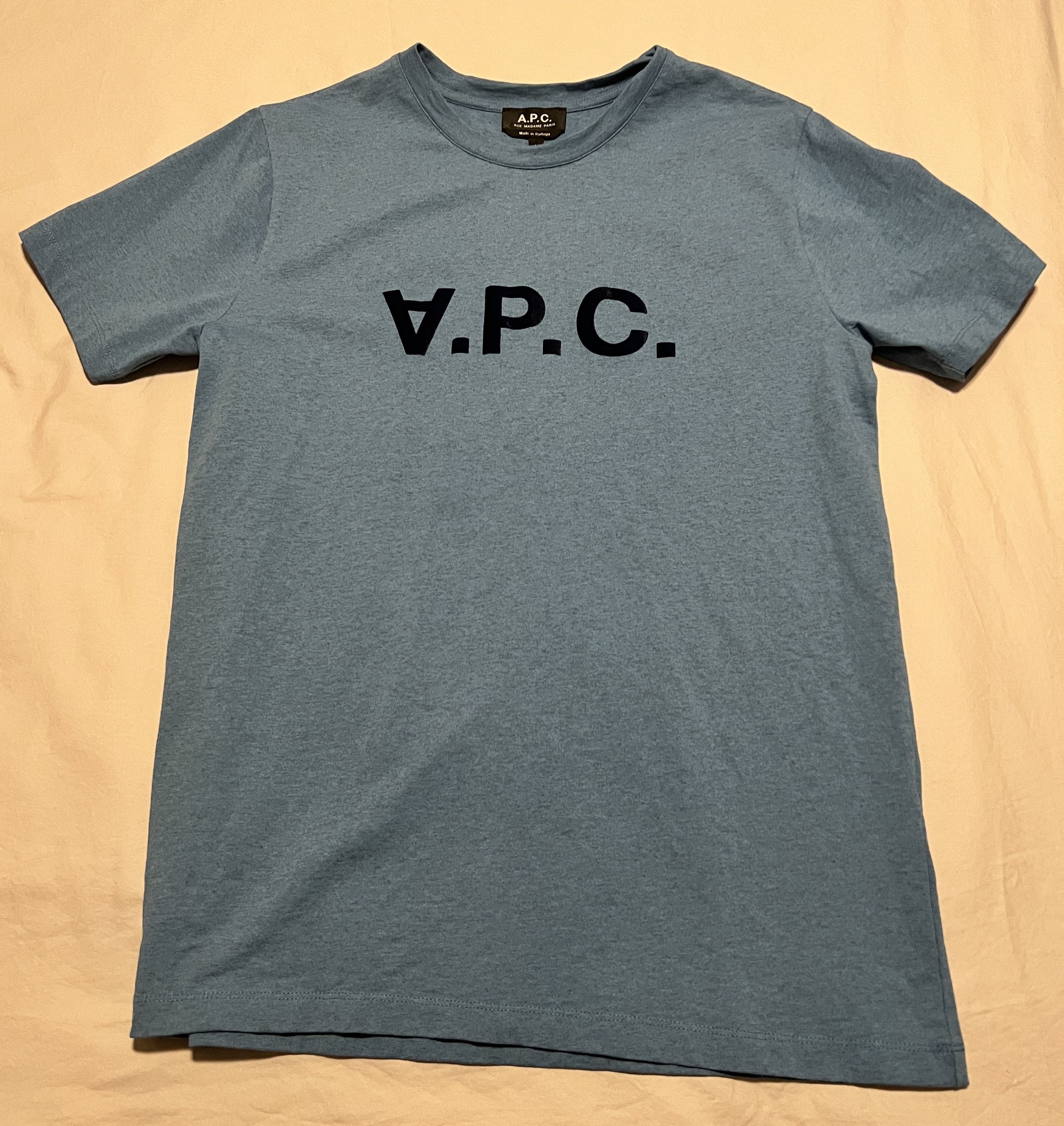 A.P.C. APC Light Blue "VPC" Logo T-Shirt Size US M / EU 48-50 / 2 - 1 Thumbnail