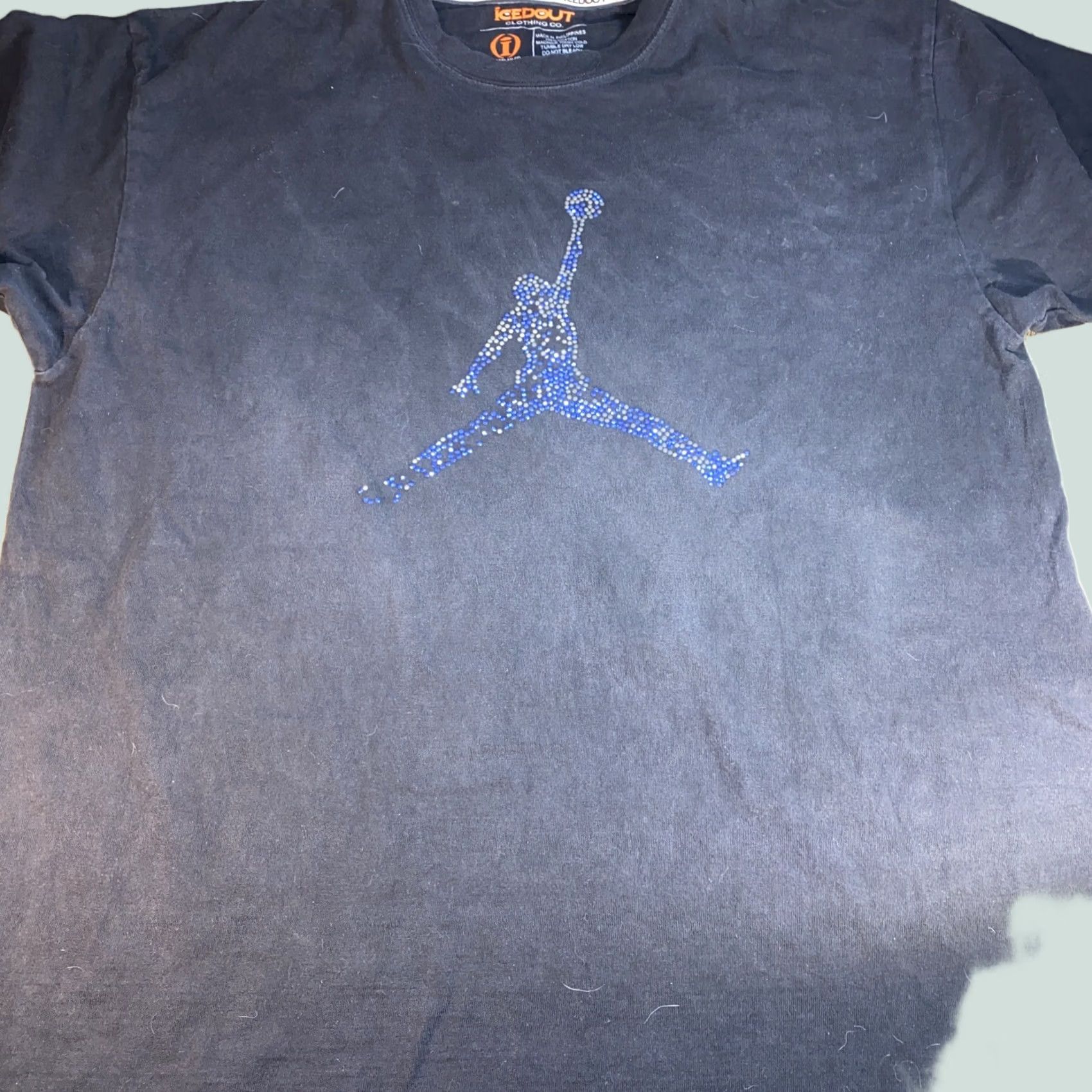 Jordan Brand Jordan Shirt Mens 2XL Black Men Icedout clothing gem stones Size US XXL / EU 58 / 5 - 1 Thumbnail