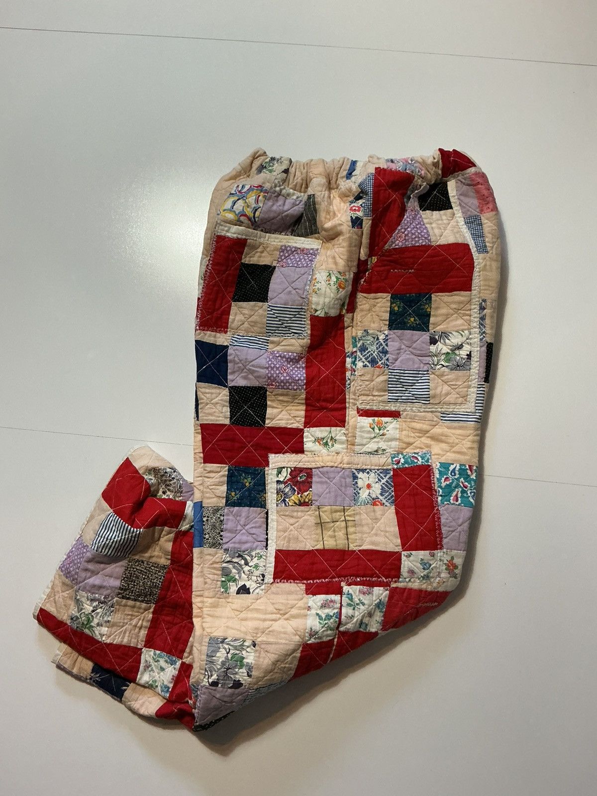 Vintage Vintage Patchwork Quilt Quilted Cargo Utility Floral Pants Size US 34 / EU 50 - 3 Thumbnail