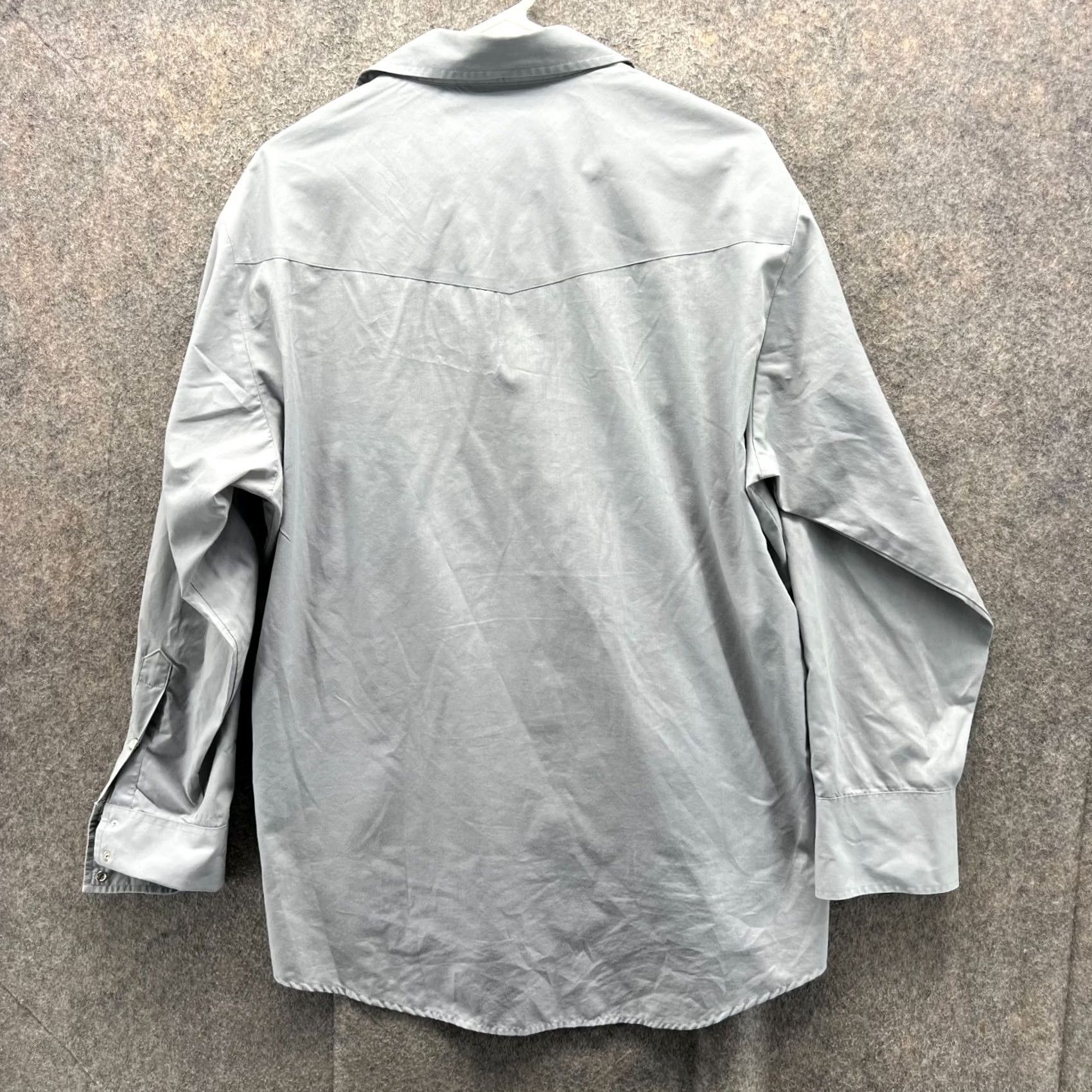 Vintage Sheplers Shirt Mens 17 34 Grey Pearl Snap Western Cowboy Rodeo Cotton Stretch Size US XL / EU 56 / 4 - 2 Thumbnail