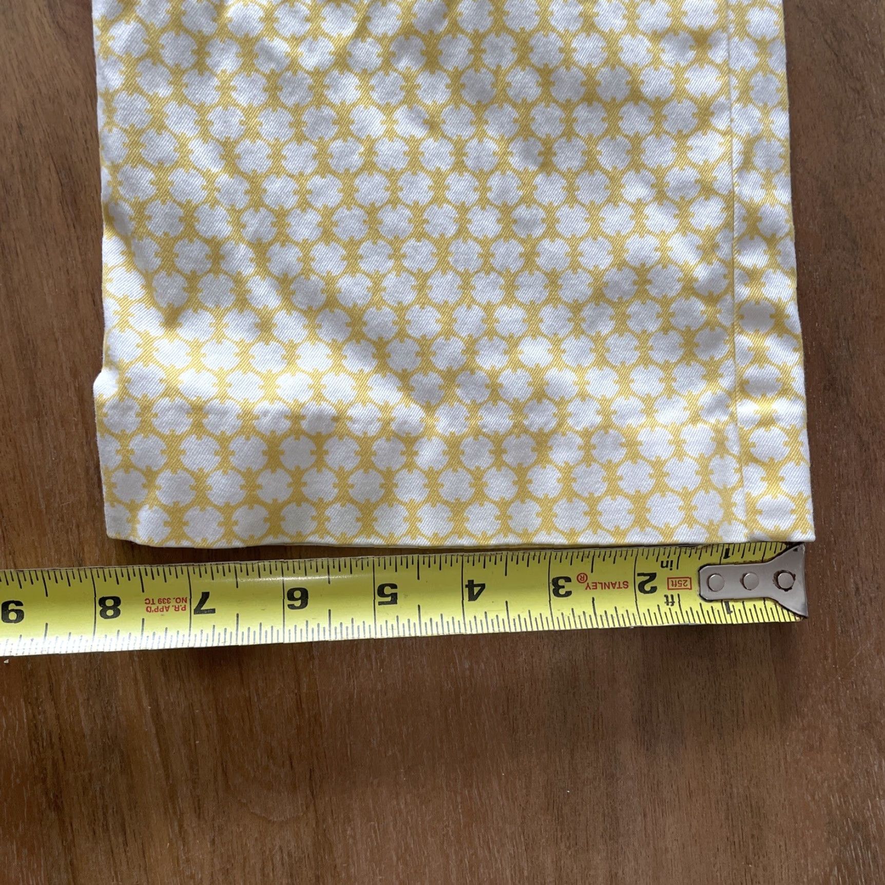 J.Crew Vtg J.Crew City Fit Straight Leg Pants Size 6 Geometric Slacks Office Career Womens Subtle Yellow Size 28" / US 6 / IT 42 - 7 Thumbnail