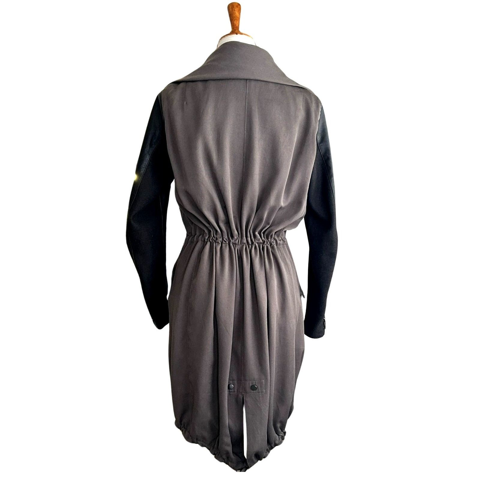 Allsaints AllSaints Luna Parka Coat w/ Lamb Leather Sleeves Sz 6 Size M / US 6-8 / IT 42-44 - 3 Thumbnail