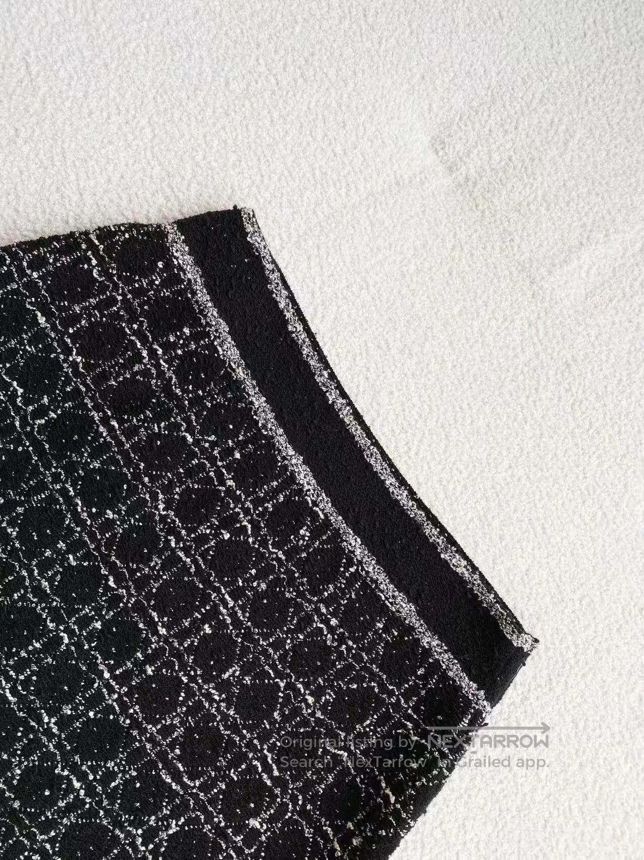 Dior Dior 24SS black cane-pattern tweed skirt| Size XS / US 0-2 / IT 36-38 - 4 Thumbnail