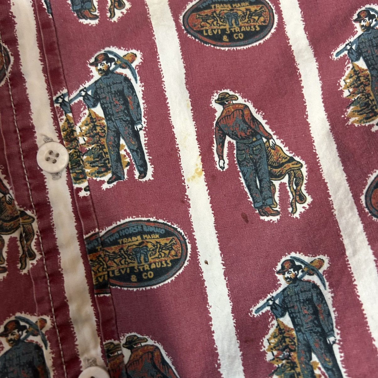 Levi's Vintage 90s Levis Western Cowboy Theme All Over Print Shirt Size US L / EU 52-54 / 3 - 5 Thumbnail