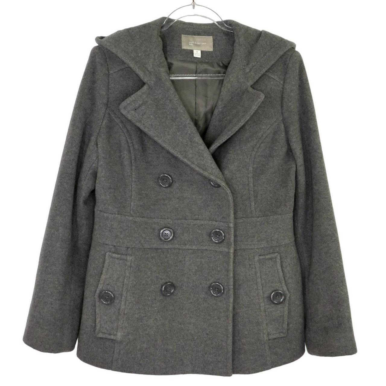 Croft & Barrow Croft & Barrow Gray Double-Breasted Wool Peacoat Medium Size M / US 6-8 / IT 42-44 - 1 Thumbnail