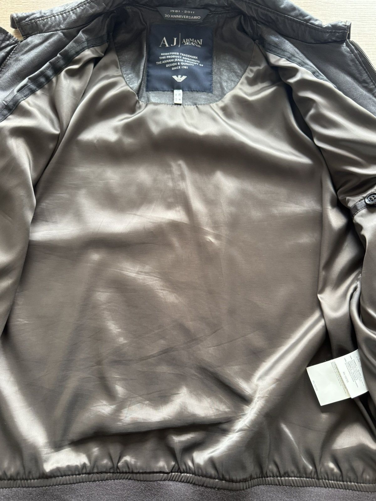 Other Armani Jeans Leather Blouson Jacket 100% Sheep Leather Zip Size US M / EU 48-50 / 2 - 7 Thumbnail
