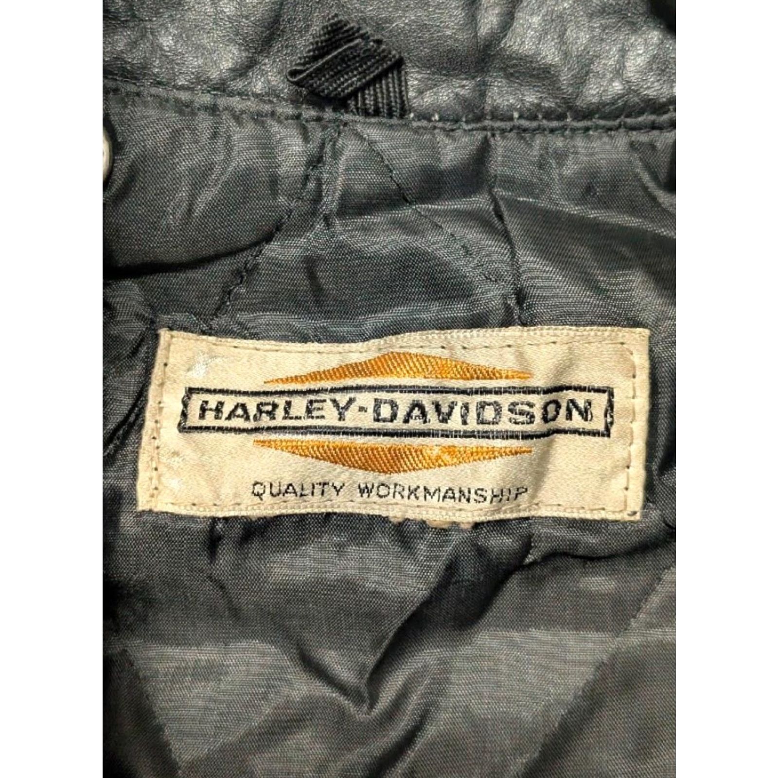 Harley Davidson VINTAGE Harley-Davidson motorcycle Jacket 44 black L Mens Size US L / EU 52-54 / 3 - 4 Thumbnail