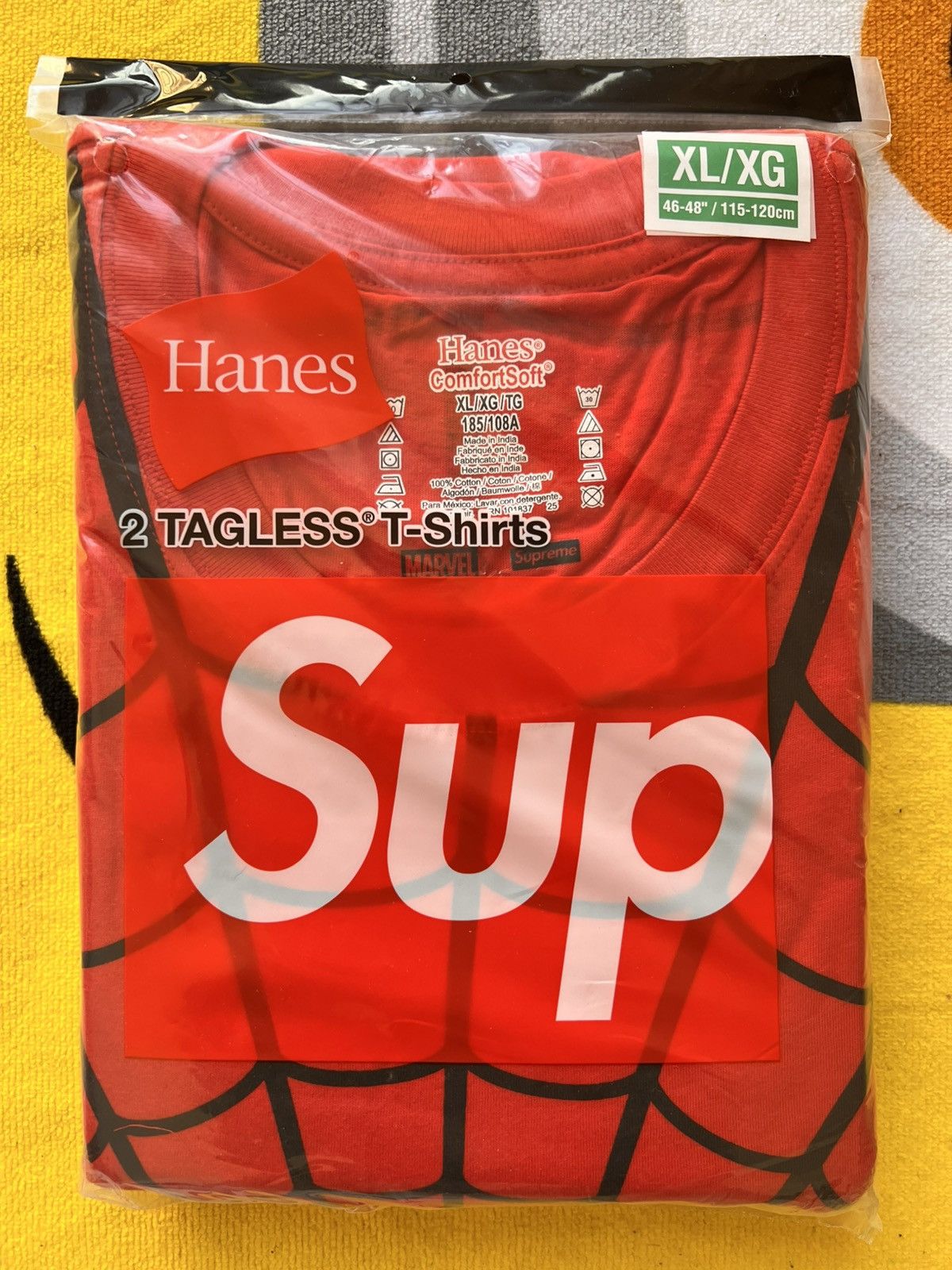 Supreme Supreme x Marvel Spider-Man Web T-Shirt hanes Red hero tee Size US XL / EU 56 / 4 - 1 Thumbnail