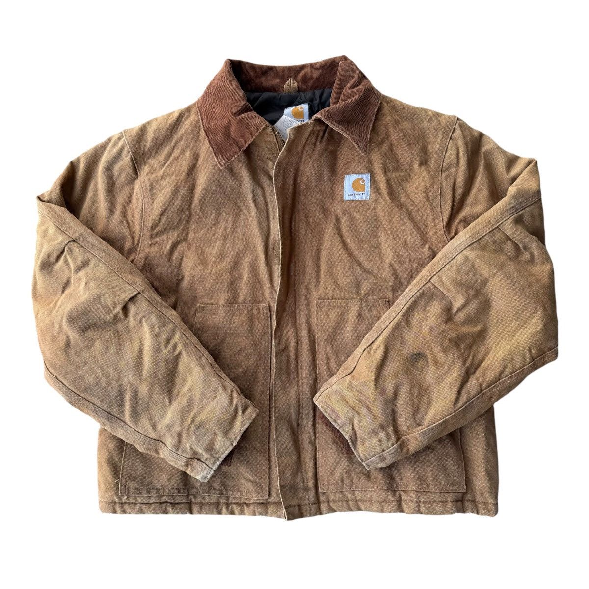 Carhartt × Vintage CARHARTT J02 BRN CANVAS BEIGE UTILITY JACKET VINTAGE DETROIT Size US L / EU 52-54 / 3 - 4 Thumbnail