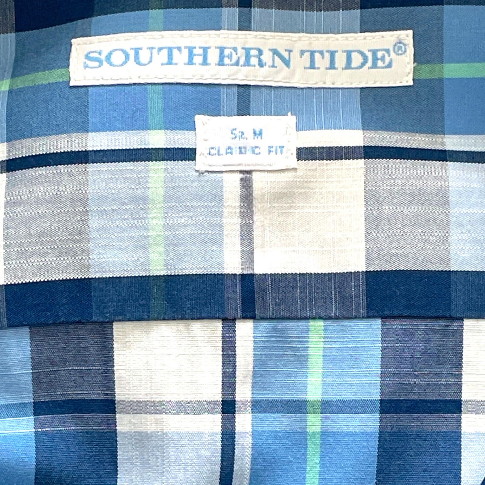 Southern Tide Southern Tide LS Shirt Mens MEDIUM Blue Plaid Classic Fit Size US M / EU 48-50 / 2 - 4 Thumbnail