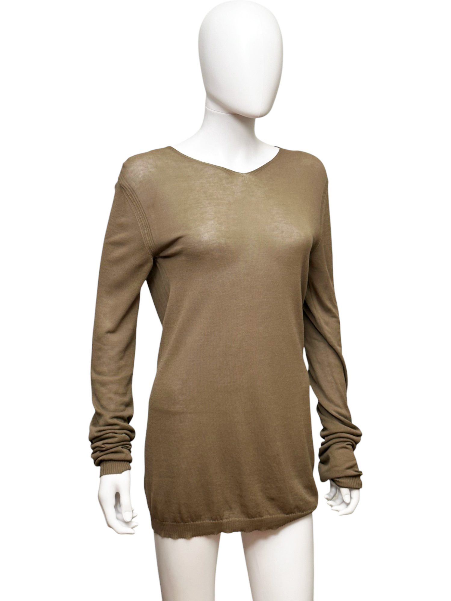 Rick Owens SS2013 Beige Semitransparent Sweater Size US S / EU 44-46 / 1 - 4 Thumbnail