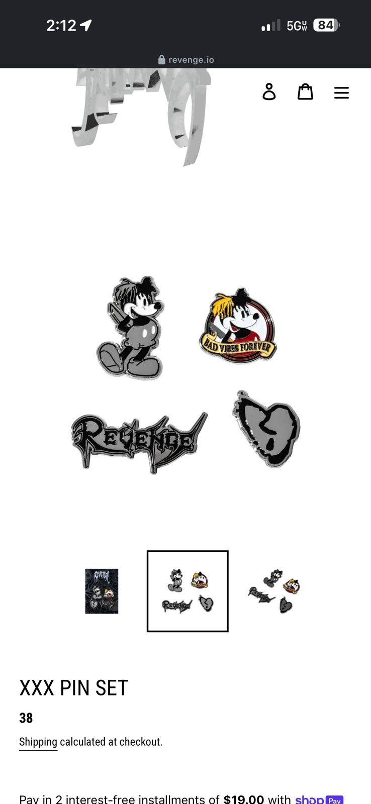 Revenge Revenge XXX Pin Set Size ONE SIZE - 3 Thumbnail