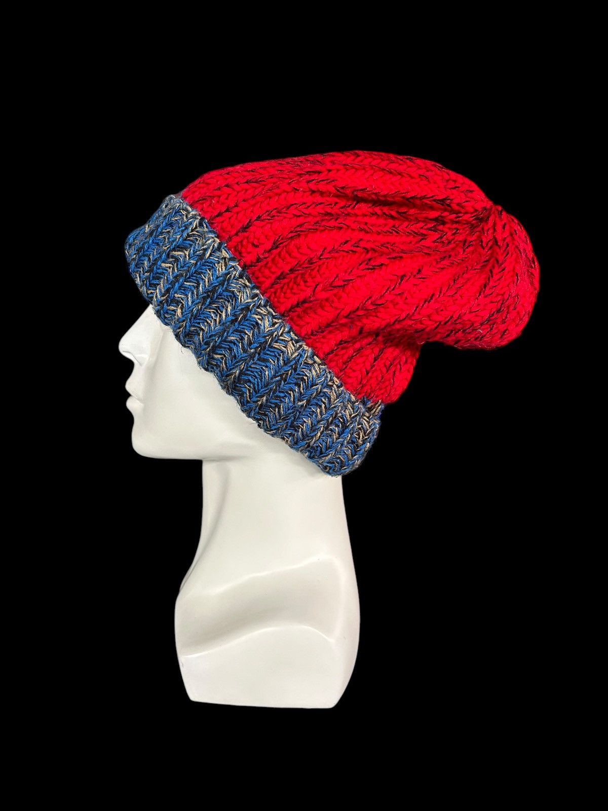 Japanese Brand × Kapital × Vintage Crochet Knitted handmade big Beanie Hats Rare ☠️☠️ Size ONE SIZE - 3 Thumbnail
