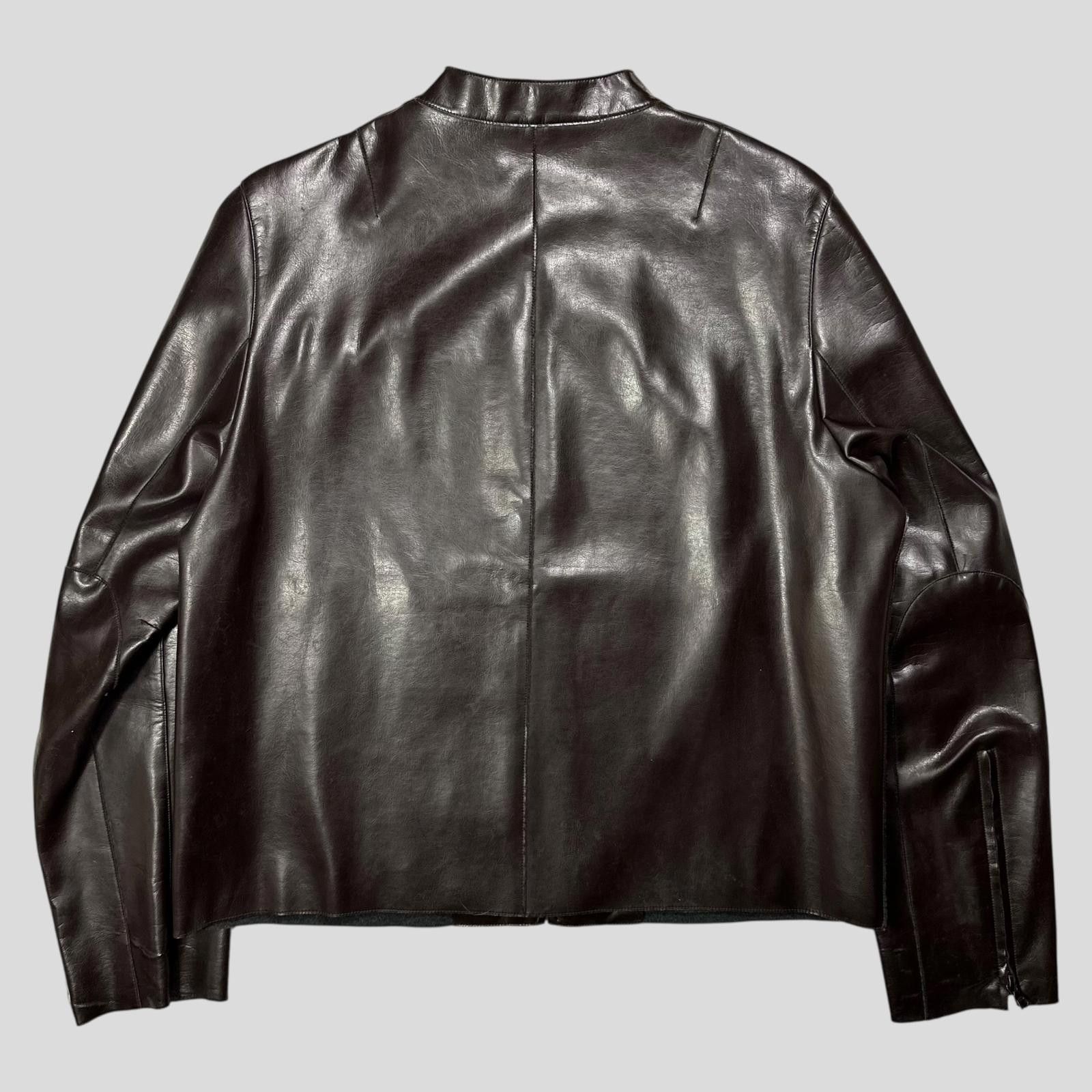 Neil Barrett Neil Barrett AW00 PVC & Wool Leather Like Moto Jacket - L/XL Size US M / EU 48-50 / 2 - 4 Thumbnail