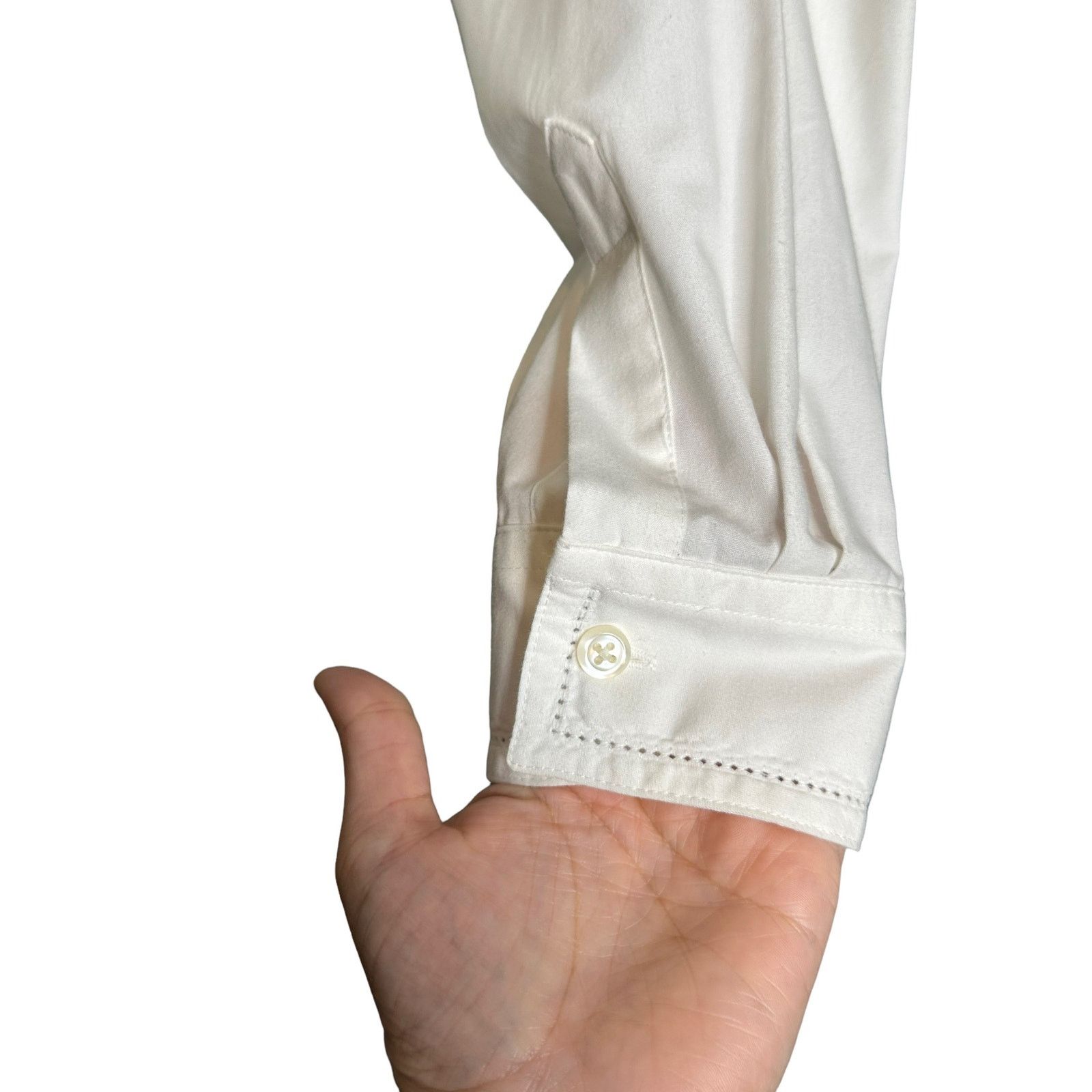 Jos. A. Bank JoS A Banks white button blouse size 14 Size XL / US 12-14 / IT 48-50 - 8 Thumbnail