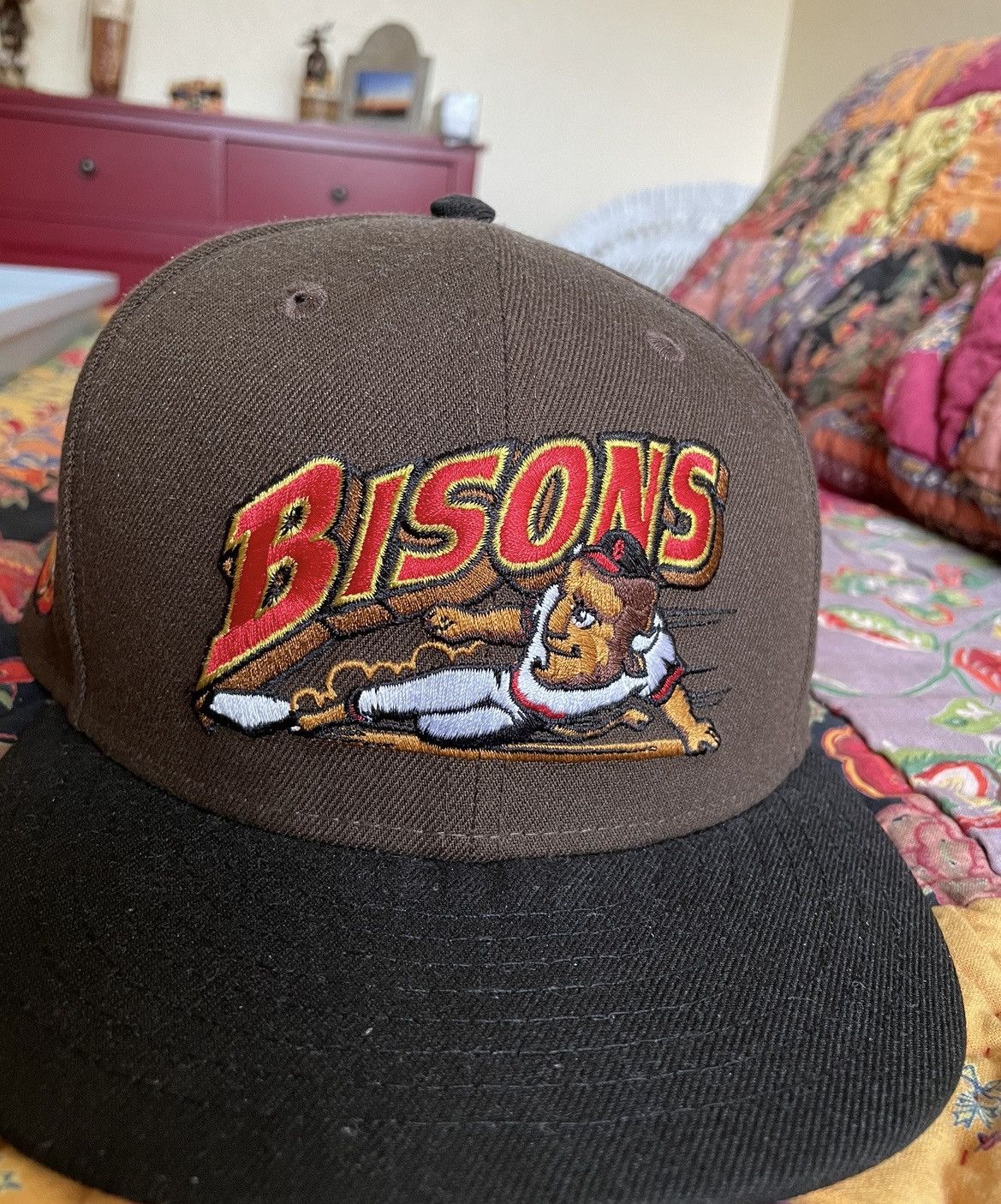 New Era Brown/Black/Red Buffalo Bisons New Era Fitted Size 7 Size ONE SIZE - 1 Thumbnail