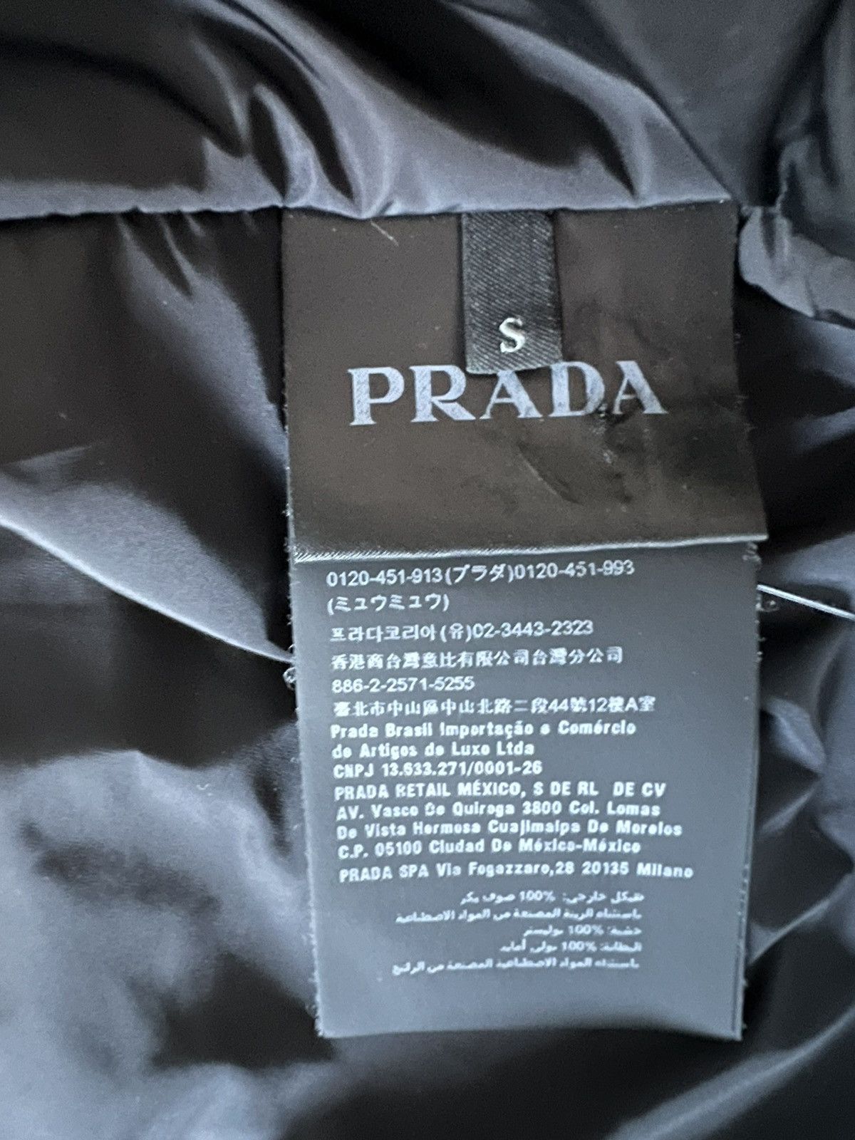 Prada Prada FW18 Logo Wool Padded Jacket Size US S / EU 44-46 / 1 - 12 Thumbnail