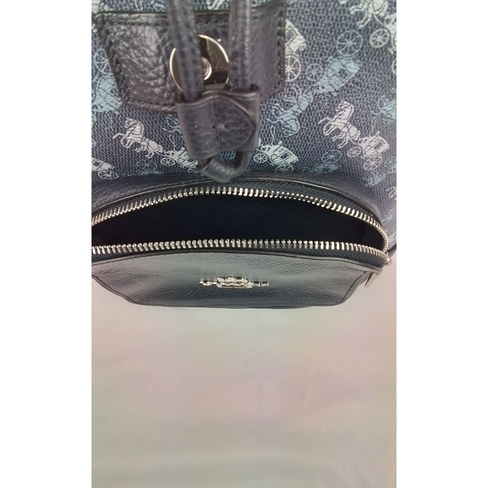 Coach Coach Jes Backpack Horse + Carriage Print Blue Drawstring Size ONE SIZE - 10 Thumbnail