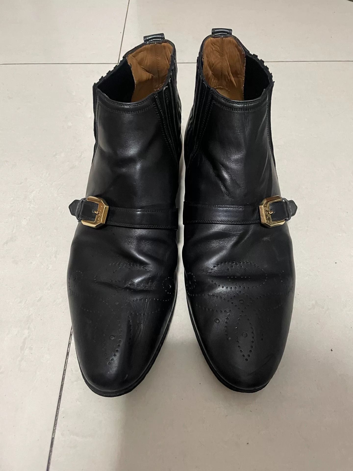 Gucci Gucci High-Top Chelsea Brogue Boots Size US 10.5 / EU 43-44 - 1 Thumbnail