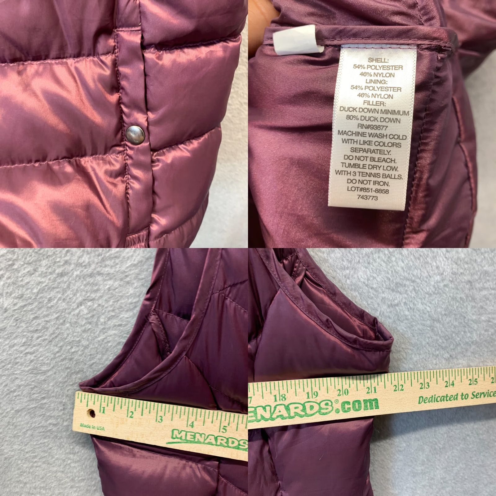 Liz Claiborne Liz Claiborne Vest Womens Large Red Down Puffer Zip Full Zip Sleeveless Quilted Snaps 80s 90s Classic Size L / US 10 / IT 46 - 8 Thumbnail