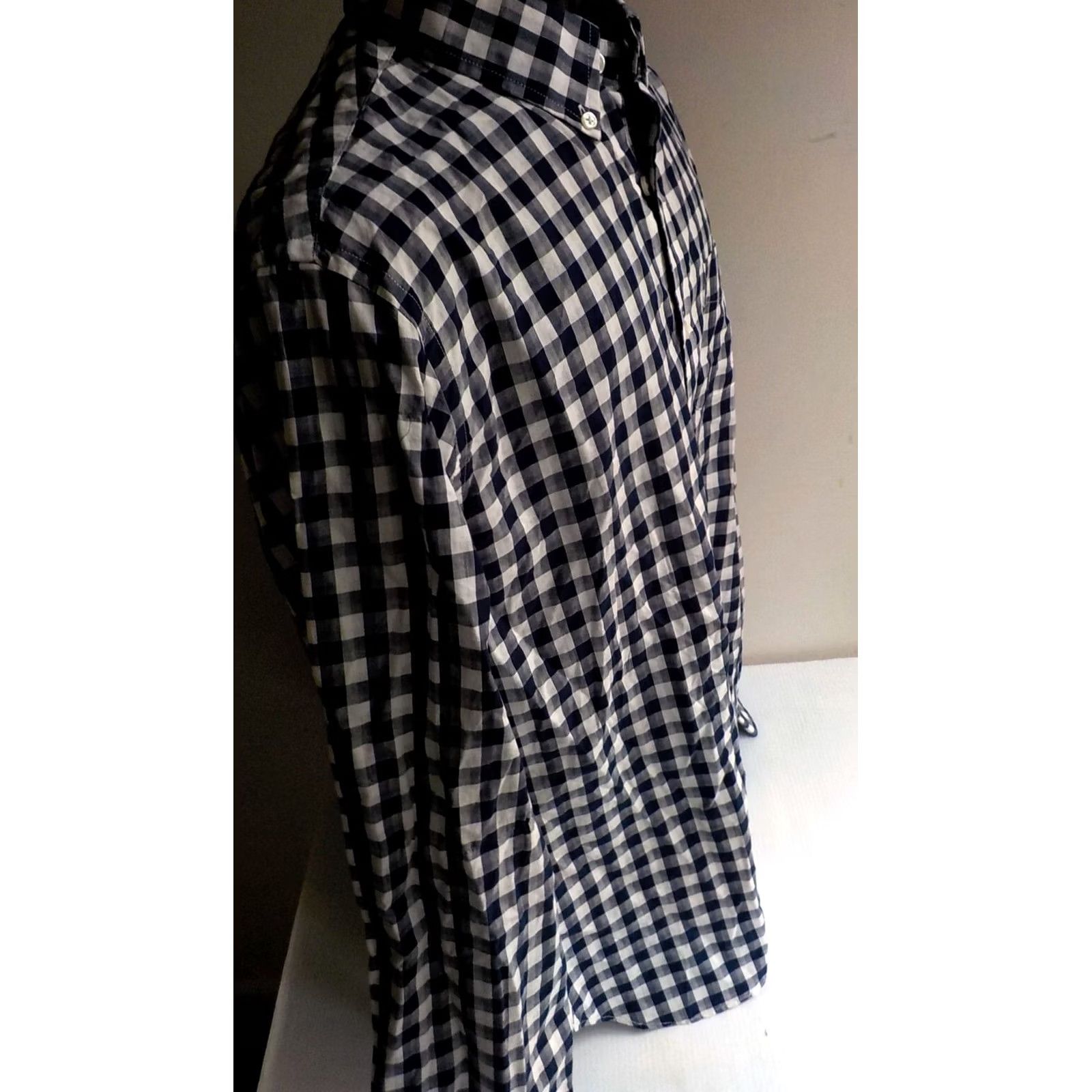 Grayers VINTAGE Grayers Mens Long Sleeve Button Down Check Shirt Navy/Ivory Cotton SZ L NWT Size US L / EU 52-54 / 3 - 3 Thumbnail