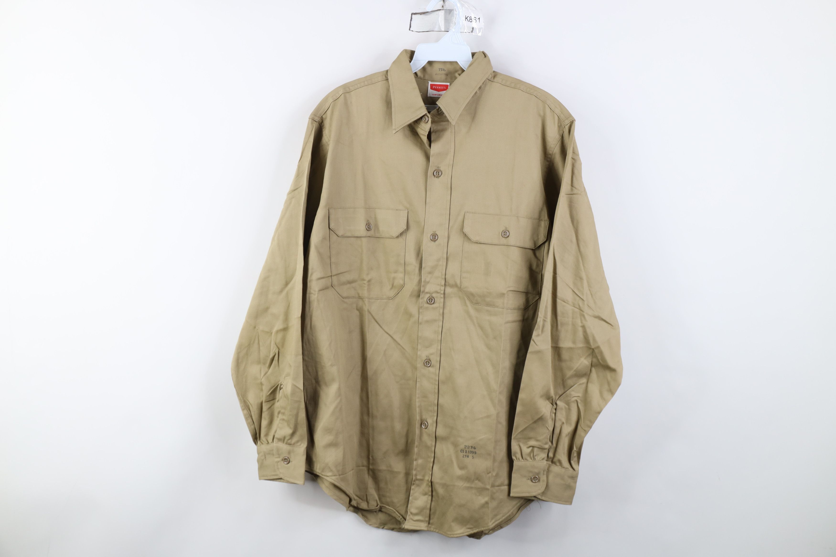 Vintage Vintage 50s Penneys Collared Button Shirt Workwear USA Size US M / EU 48-50 / 2 - 1 Thumbnail