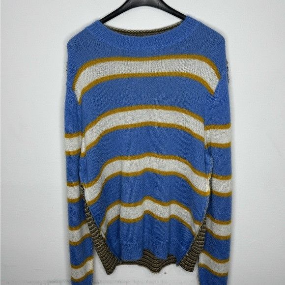 Marni Marni Blue Striped Mohair Wool Jumper Men’s IT 52/XL Size US XL / EU 56 / 4 - 3 Thumbnail