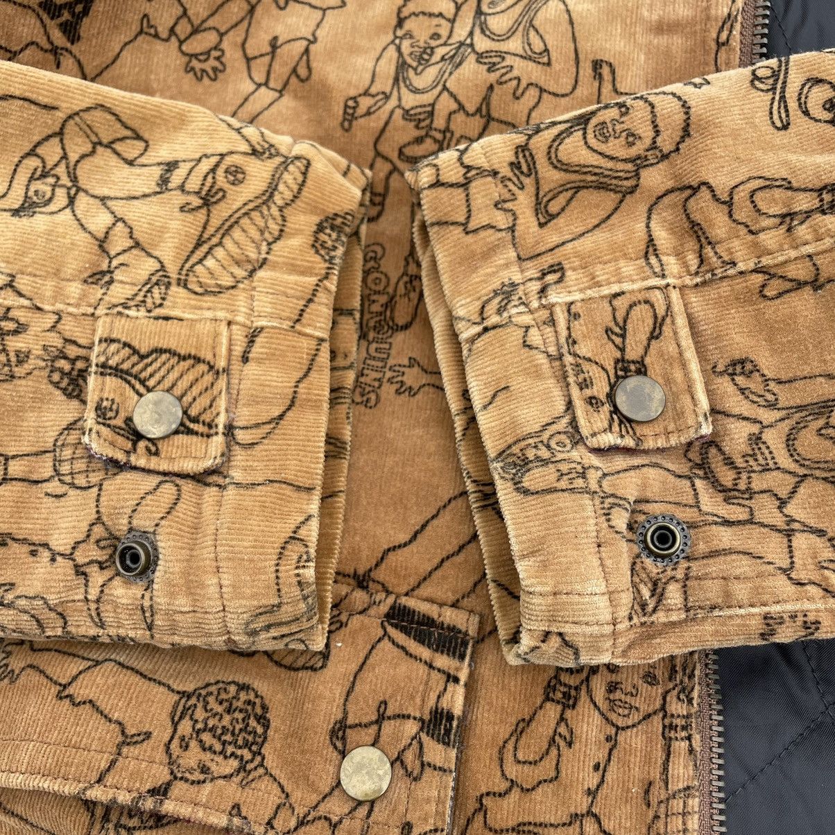 Hysteric Glamour 🇯🇵 ALGONQUINS CORDUROY FULL PRINT PUNK SKATE JACKET Size US M / EU 48-50 / 2 - 17 Thumbnail
