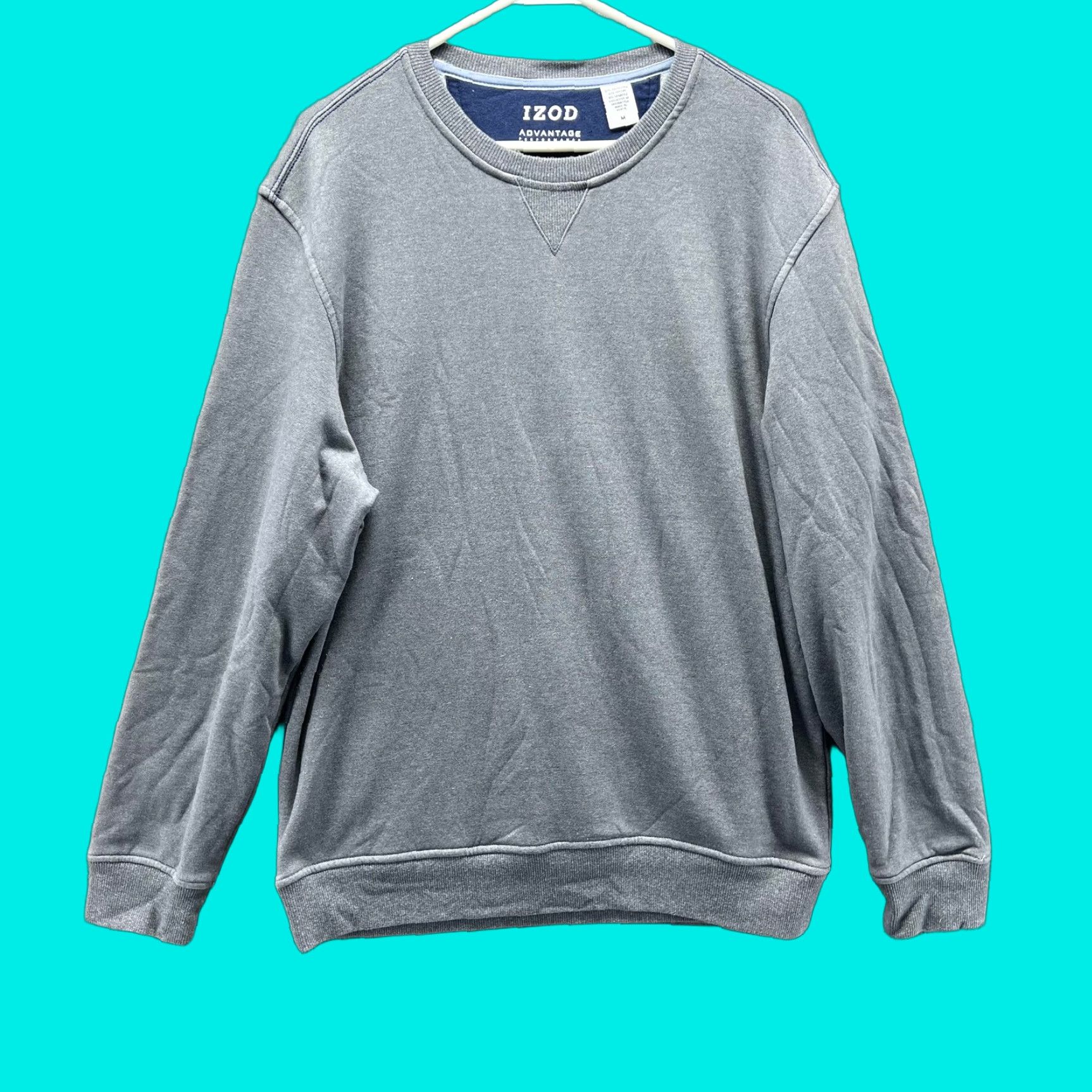 Izod VINTAGE IZOD Sweatshirt Mens Medium Gray Stretch Crewneck Pullover Casual Size US M / EU 48-50 / 2 - 1 Thumbnail