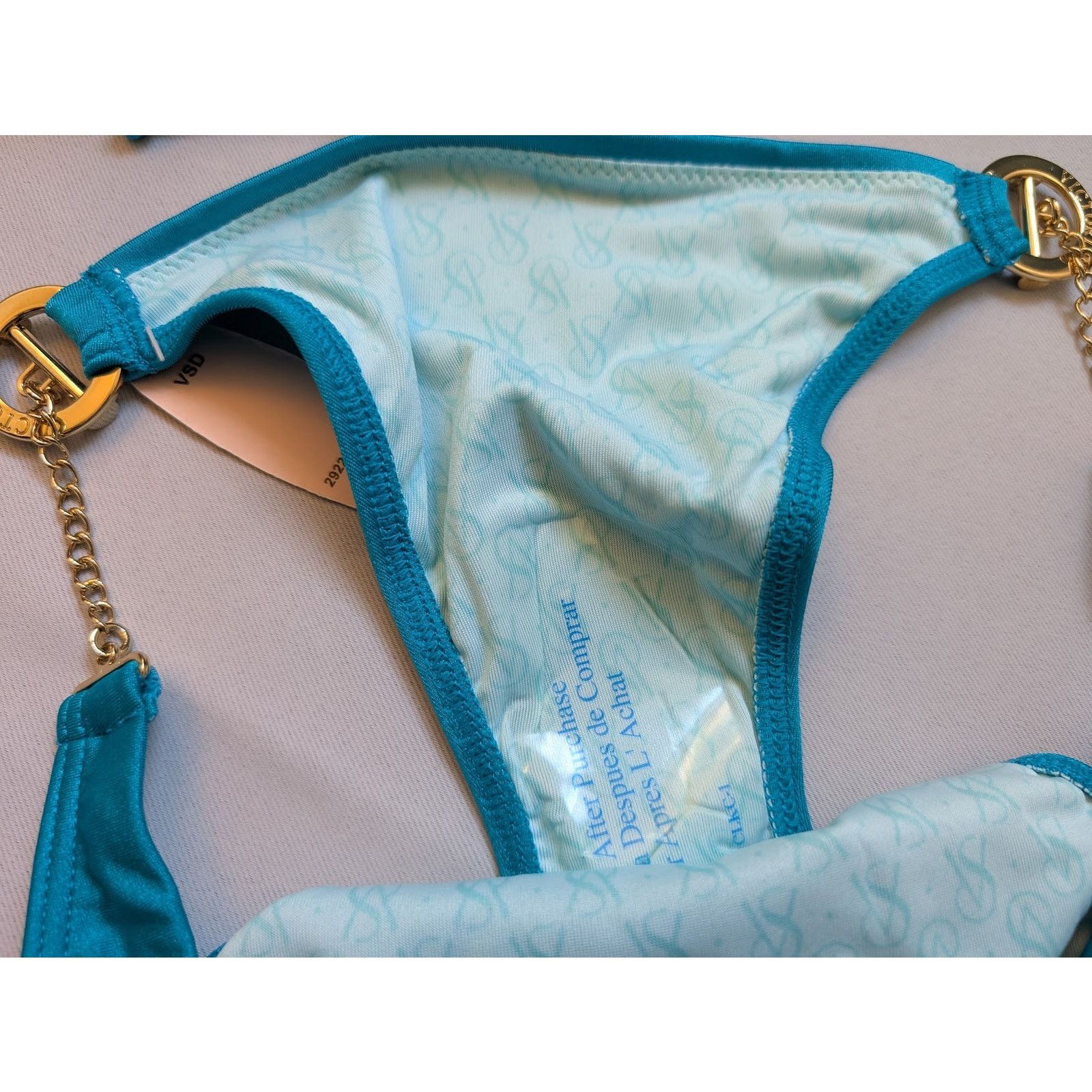 Victoria's Secret NWT Victoria’s Secret Bikini Set XS/S Teal Gold Charm Detail Size S / US 4 / IT 40 - 6 Thumbnail