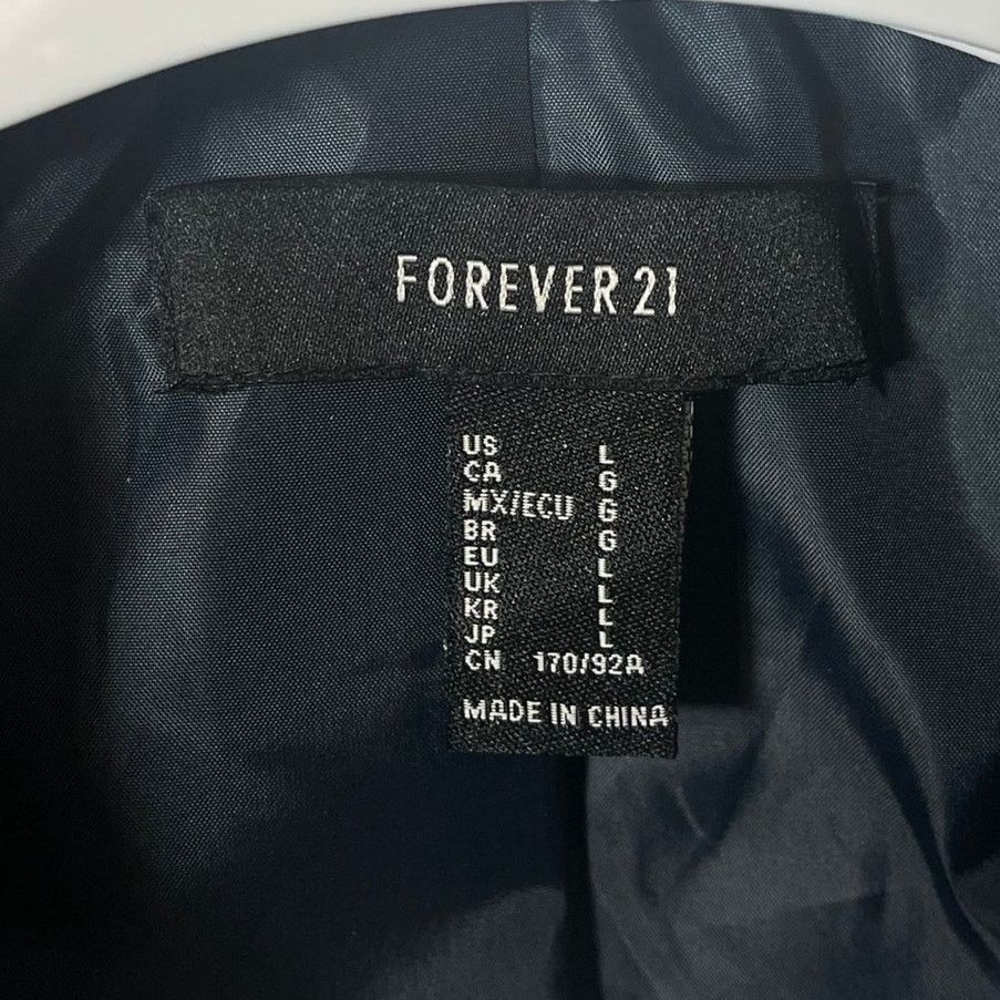 Forever 21 Forever 21 Navy Moto Biker Jacket Women’s Size L NWT Size L / US 10 / IT 46 - 5 Thumbnail