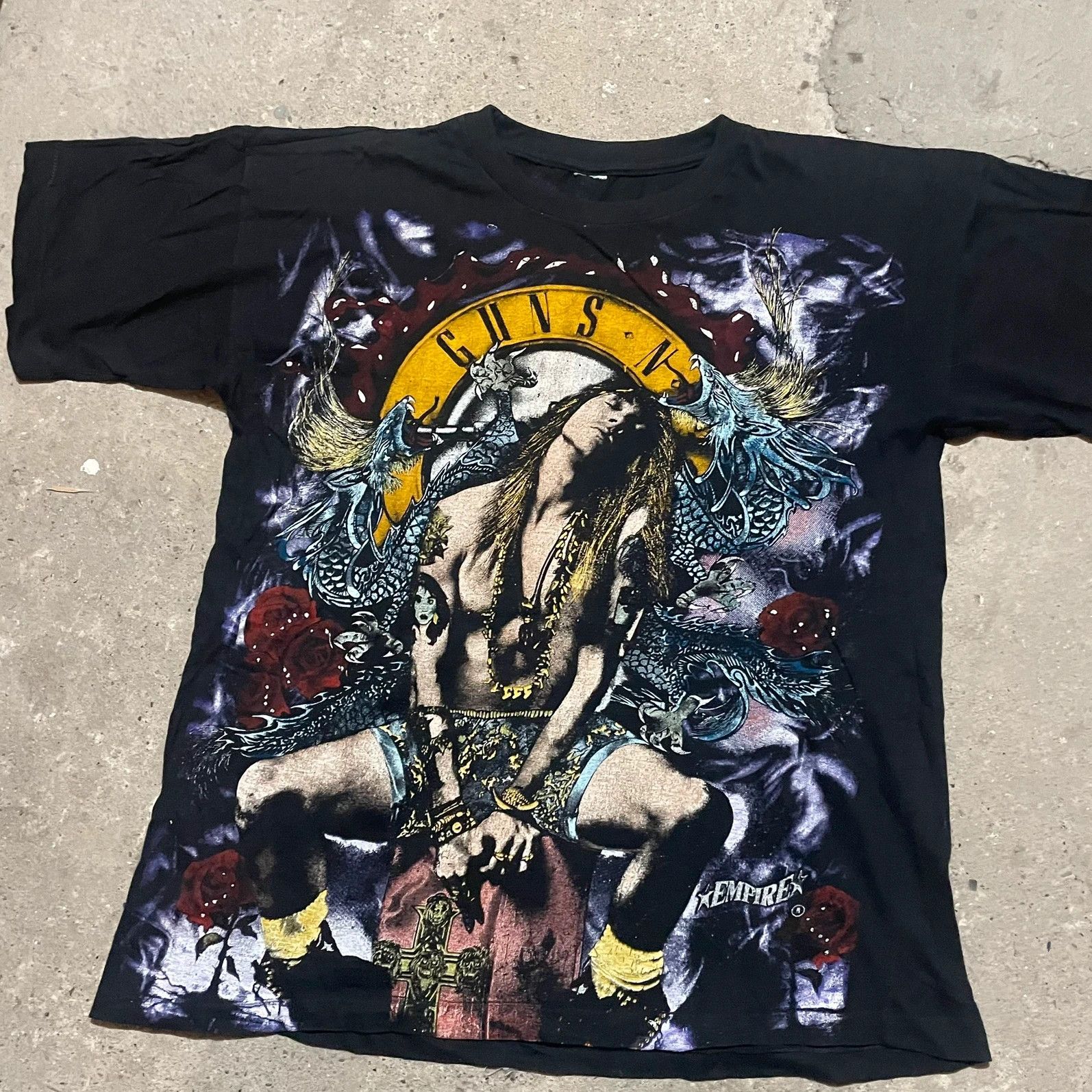 Vintage Gun n roses 90s overprinted t-shirt empire Size US L / EU 52-54 / 3 - 2 Thumbnail
