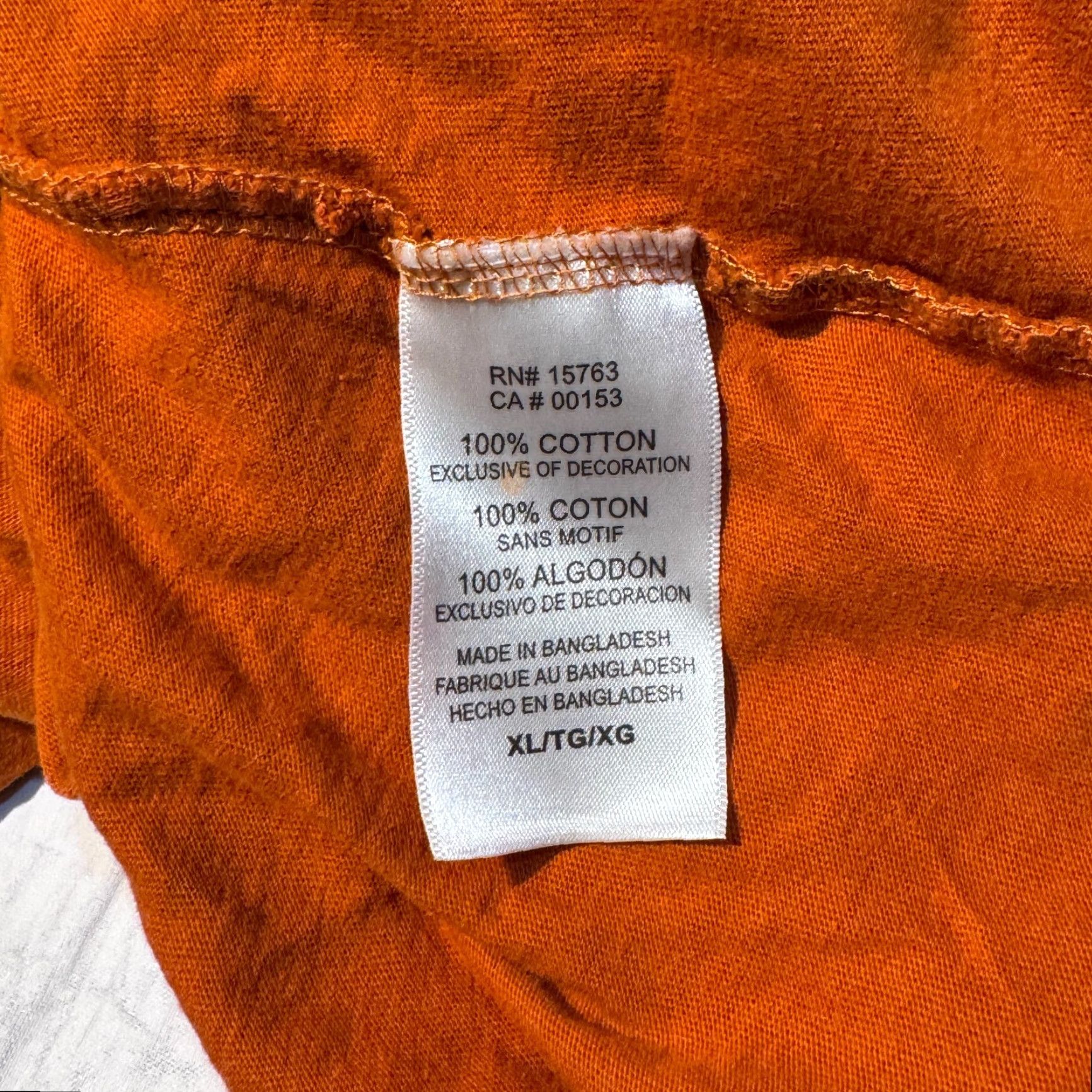 Champion Champion Long Sleeve T-Shirt Orange Logo Stars AOP Crew Neck Women L Tshirt Size L / US 10 / IT 46 - 7 Thumbnail