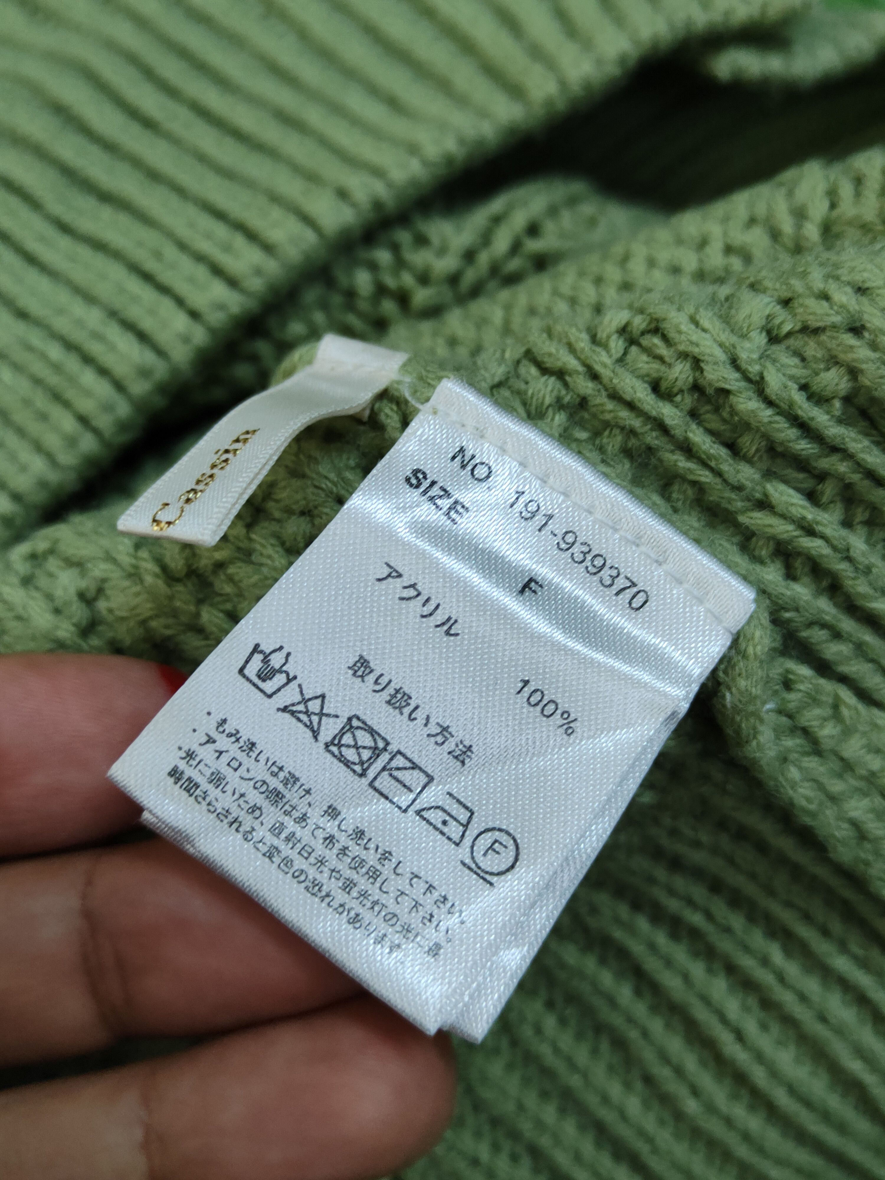 Aran Isles Knitwear × Japanese Brand × Vintage Ray Cassin Green cable Knitwear Cardigan #W1152 Size M / US 6-8 / IT 42-44 - 12 Thumbnail