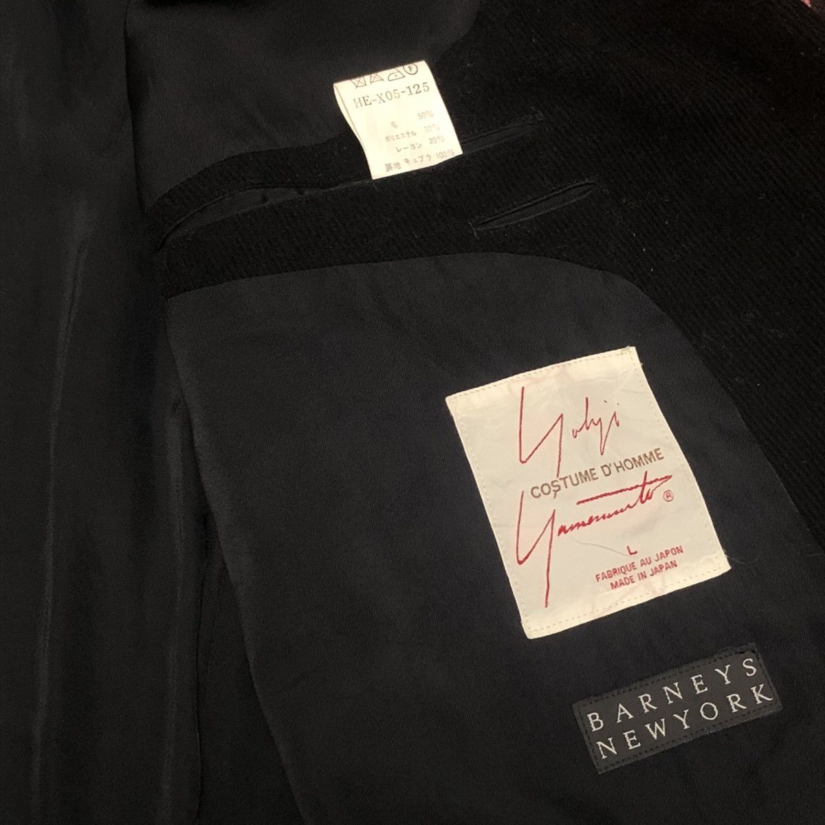 Yohji Yamamoto A/W 1995 Yohji Yamamoto COSTUME D’HOMME Corduroy Blazer Size 52L - 9 Thumbnail