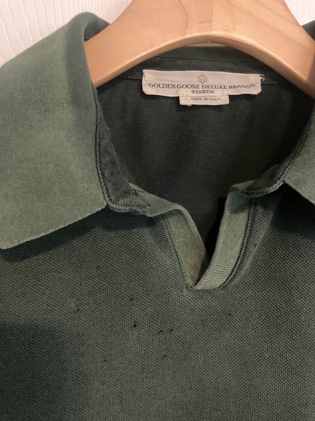 Golden Goose Golden Goose Deluxe Brand - Dark Green Ombre Polo Size US M / EU 48-50 / 2 - 2 Thumbnail