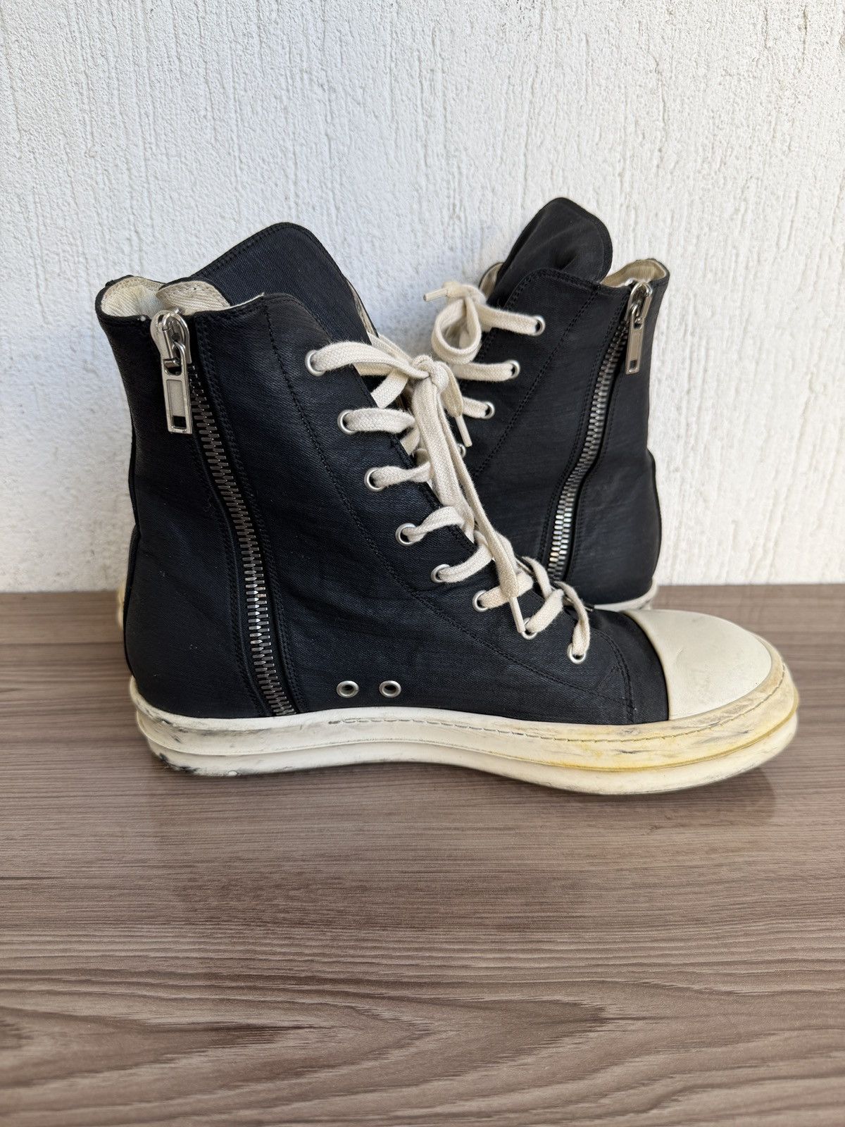 Rick Owens Drkshdw Waxed drkshdw ramones Size US 10 / EU 43 - 12 Thumbnail