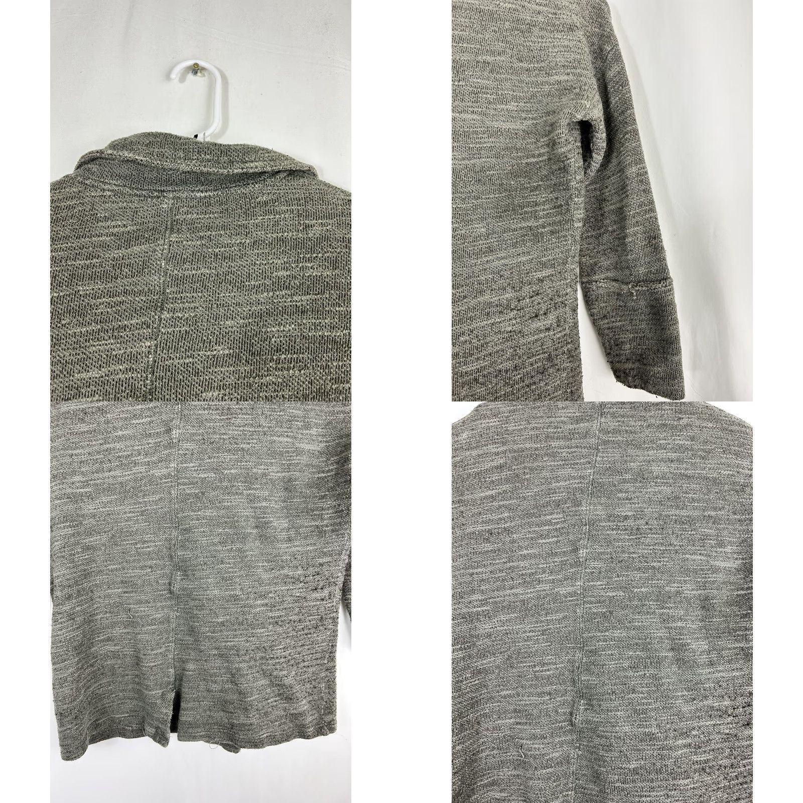 Free People Free People cardigan Womens Medium Gray cotton blend collared button pockets sweater Size M / US 6-8 / IT 42-44 - 9 Thumbnail