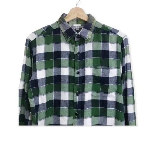 Flannel Japanese Brand Uniqlo Plaid Tartan Flannel Shirt Button Up Size US M / EU 48-50 / 2 - 2 Thumbnail