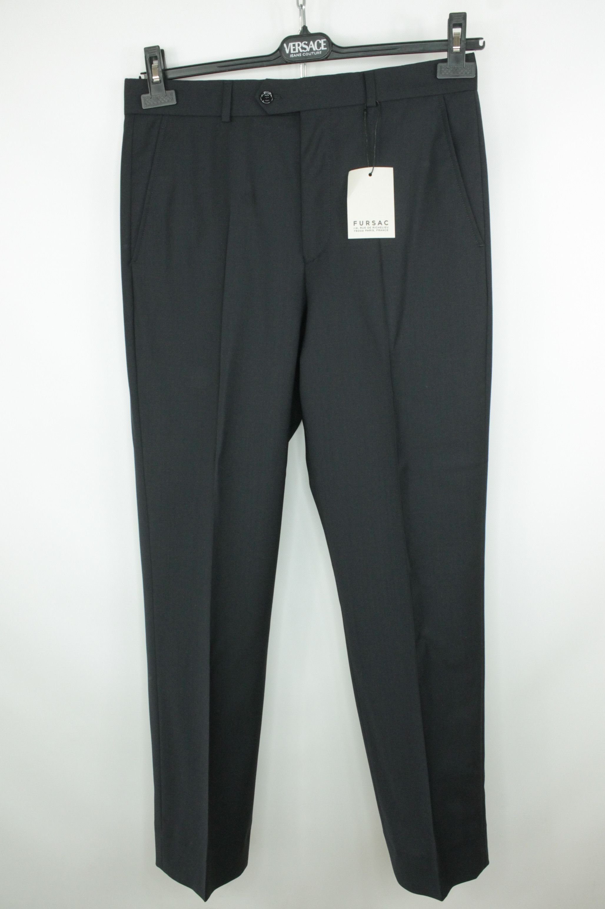 De Fursac Fursac Paris Navy Wool Slim Fit Formal Suit Men's Size 38R - 13 Thumbnail