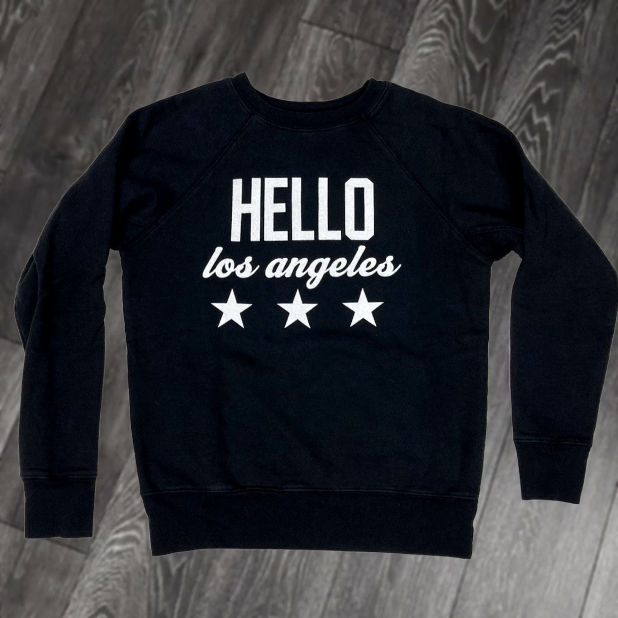 Vintage Chaser Hello Los Angeles Crewneck Sweatshirt Women Small Black Size S / US 4 / IT 40 - 1 Thumbnail