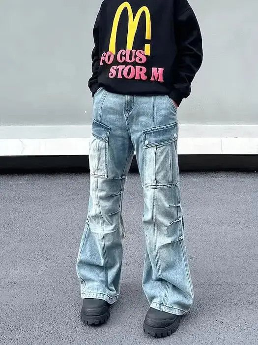 opium waxed flare denim wax black boots cut flare denim opium