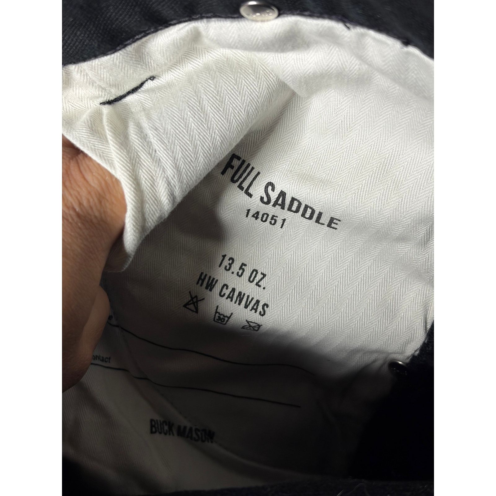 Buck Mason Buck Mason Full Saddle Heavy Work (HW) Canvas black pant Size US 30 / EU 46 - 8 Thumbnail
