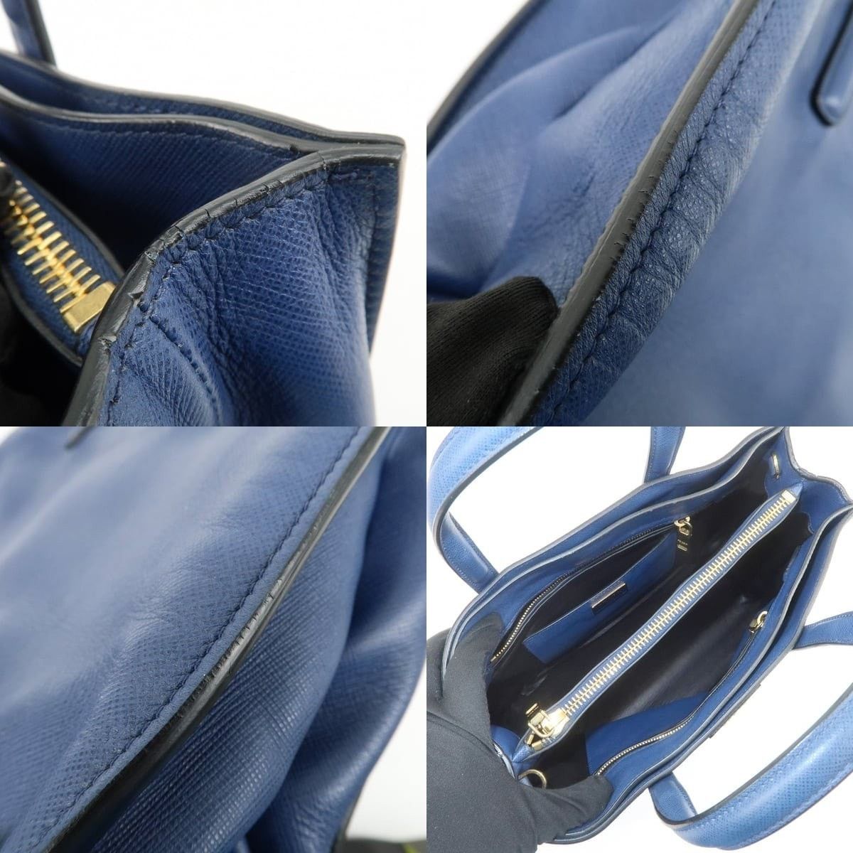 Prada Prada Saffiano Tote Blue Size ONE SIZE - 6 Thumbnail