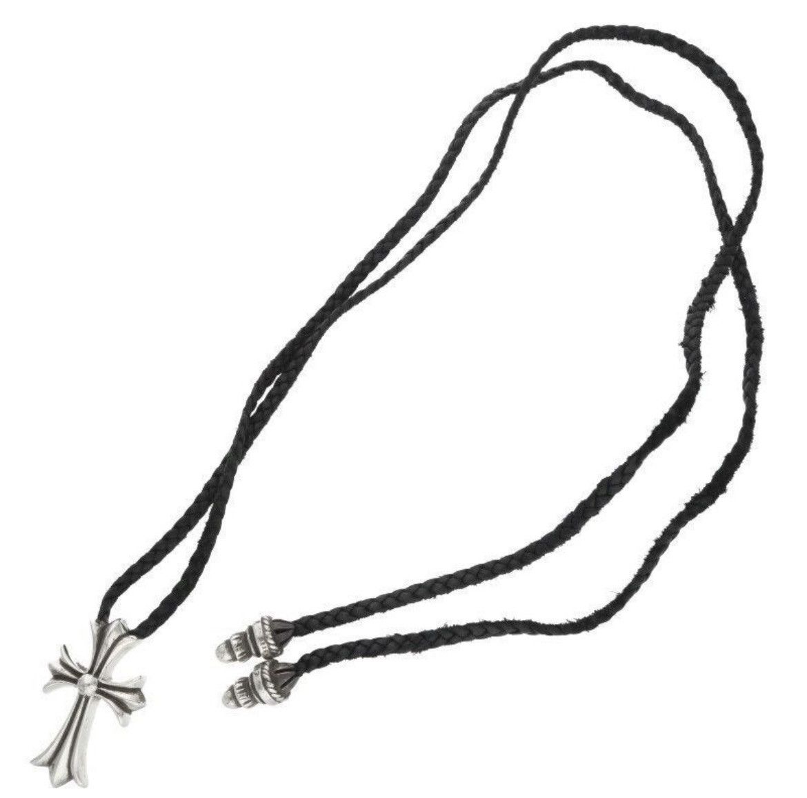 Chrome Hearts Chrome Hearts Ch Cross Leather Braid Necklace Size ONE SIZE - 2 Thumbnail