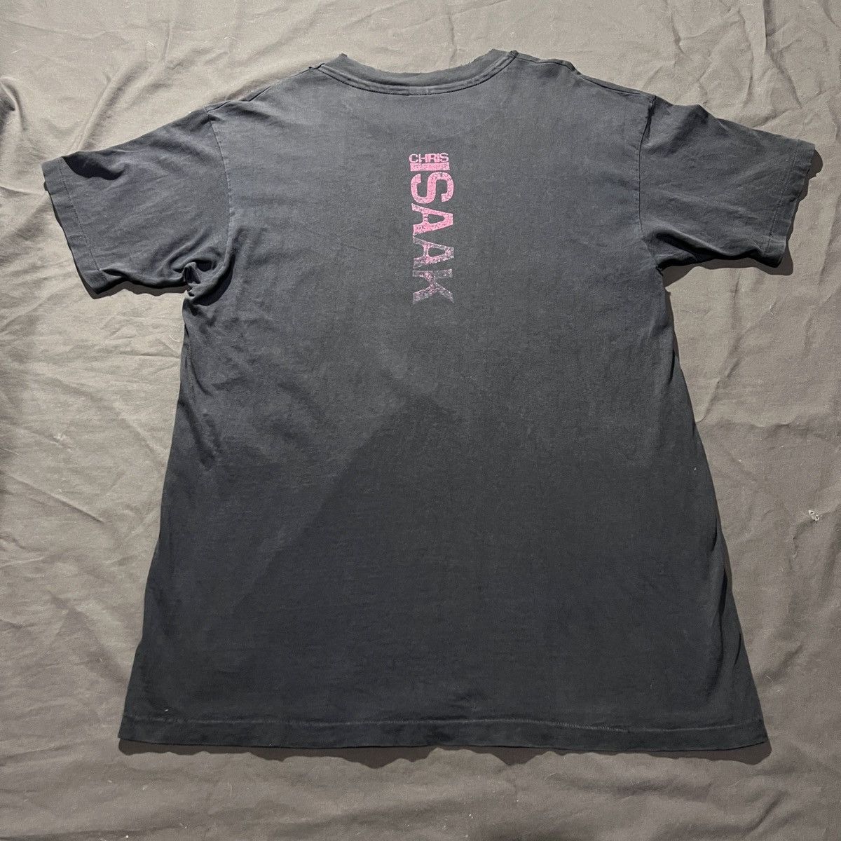 Vintage Vintage 90s Chris Isaak Rockabilly Promo Tee Thrashed Faded Size US XL / EU 56 / 4 - 14 Thumbnail
