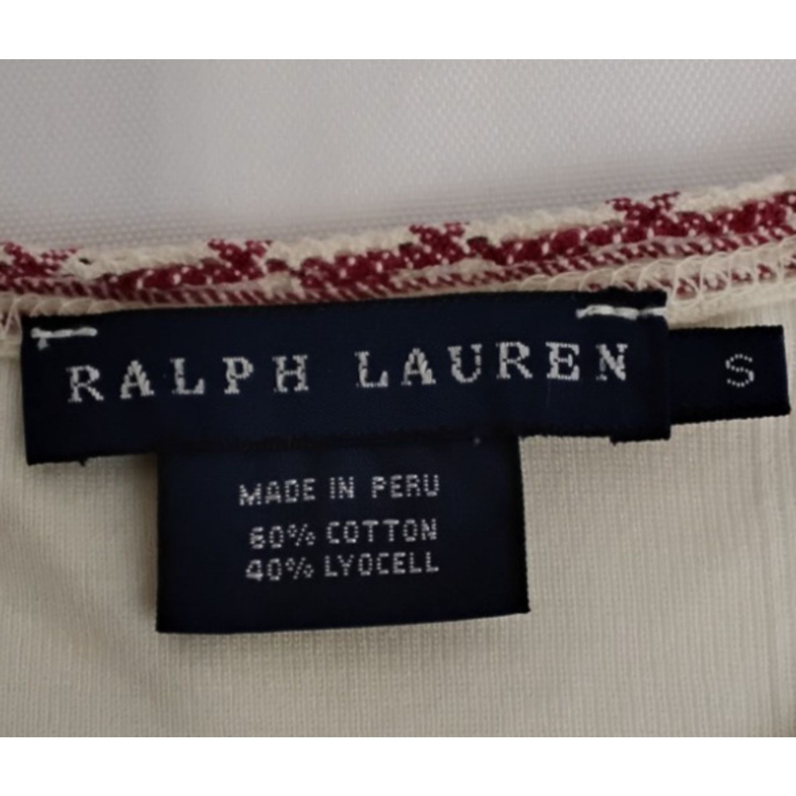 Ralph Lauren Ralph Lauren Knit Top Women S Cream Red Embroidery Rib-Knit Size S / US 4 / IT 40 - 10 Thumbnail