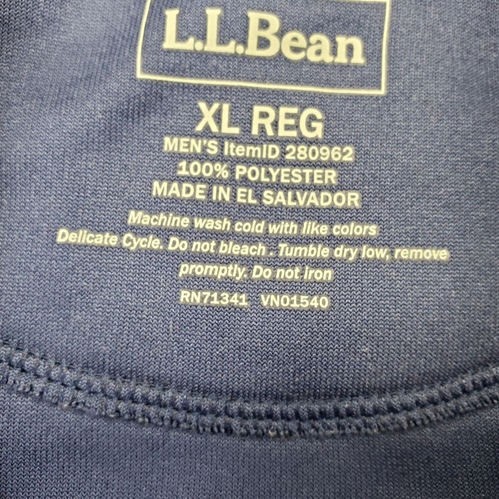 Vintage L.L. Bean Better Sweater Mens XL Blue Fleece Long Sleeve Mock Neck Quarter Zip Size US XL / EU 56 / 4 - 6 Thumbnail