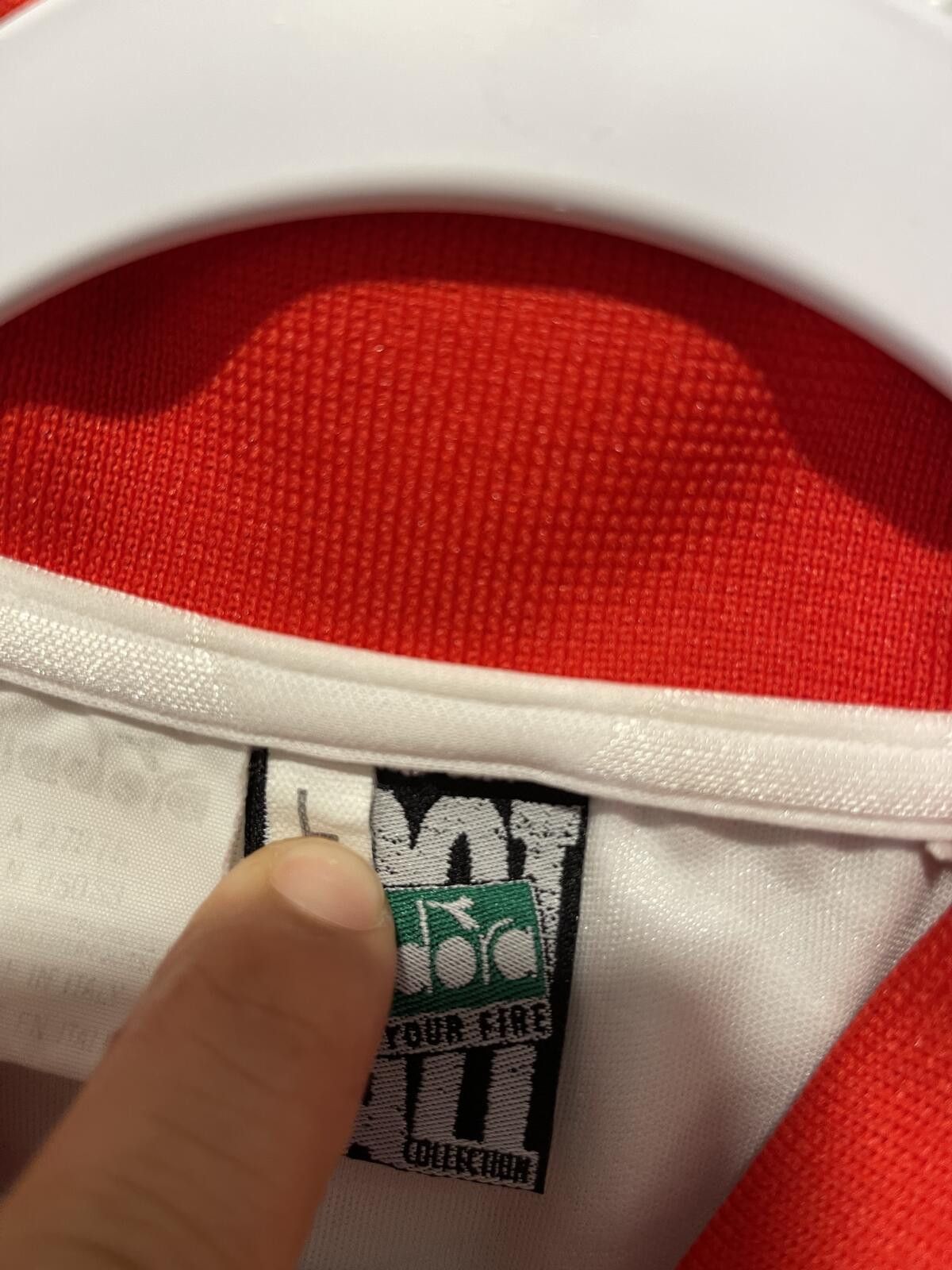 Diadora Vintage Diadora White and Red Polo Shirt Size L Size US L / EU 52-54 / 3 - 3 Thumbnail